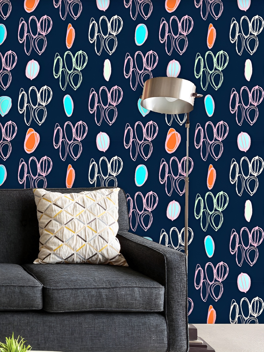 

ArtzFolio Printed UV-Resistant Anti-Bacterial Hand Drawn Fashion Peel & Stick Wallpaper, Multi