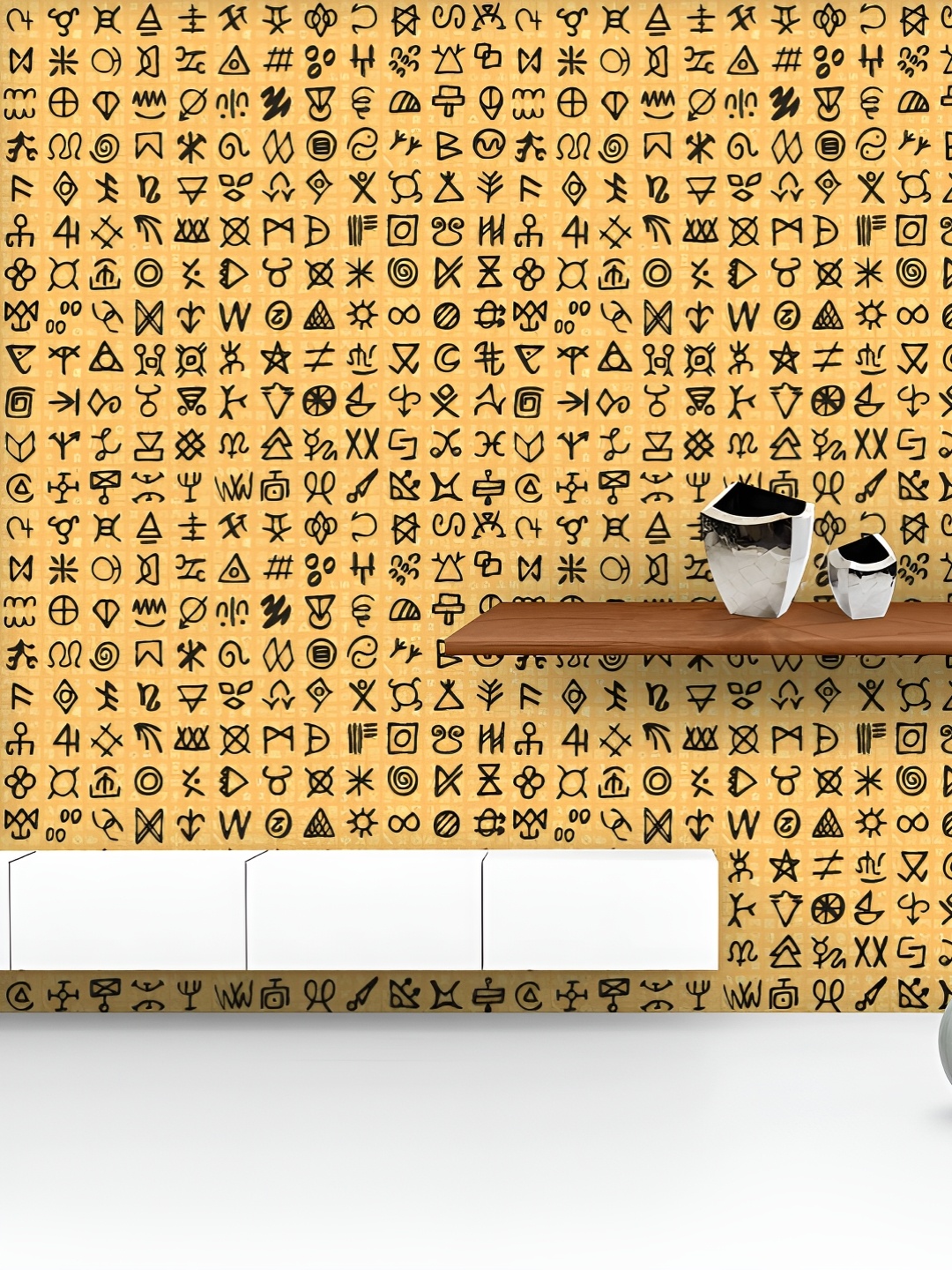 

ArtzFolio Printed UV-Resistant Anti-Bacterial Ethnic Tribal African Peel & Stick Wallpaper, Multi