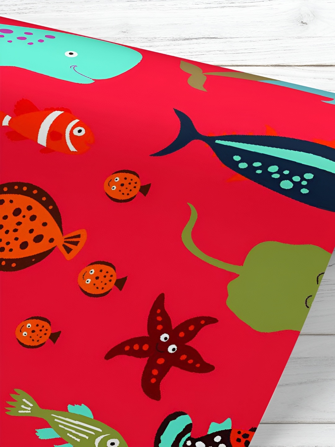 

ArtzFolio Red & Green Printed UV Resistant Wallpaper