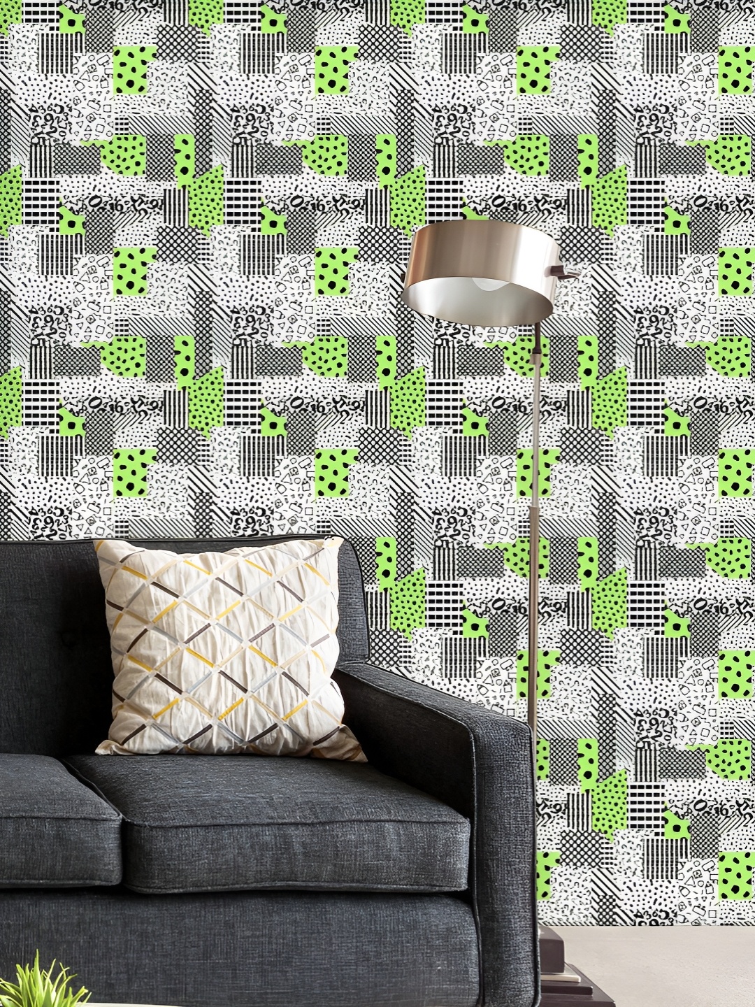 

ArtzFolio Printed UV-Resistant Anti-Bacterial Abstract Geometric Shapes Peel & Stick Wallpaper, Multi