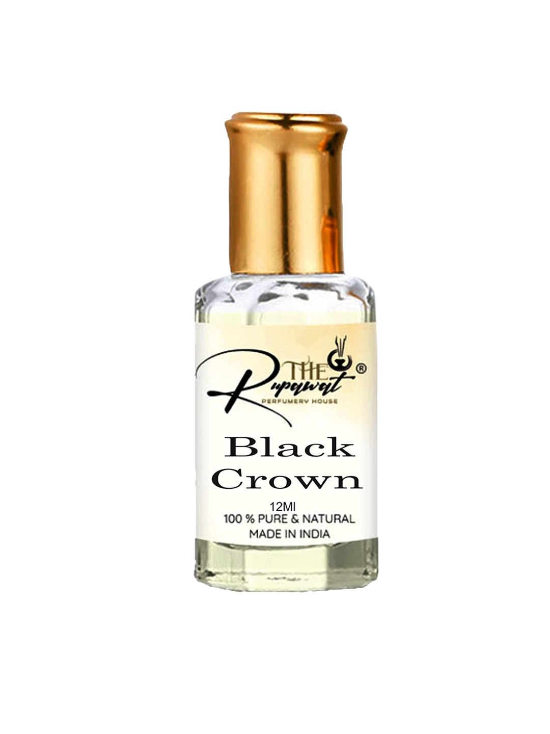 

THE RUPAWAT Perfumery House Black Crown 100% Natural & Pure Alcohol Free Attar - 12 ml, Transparent