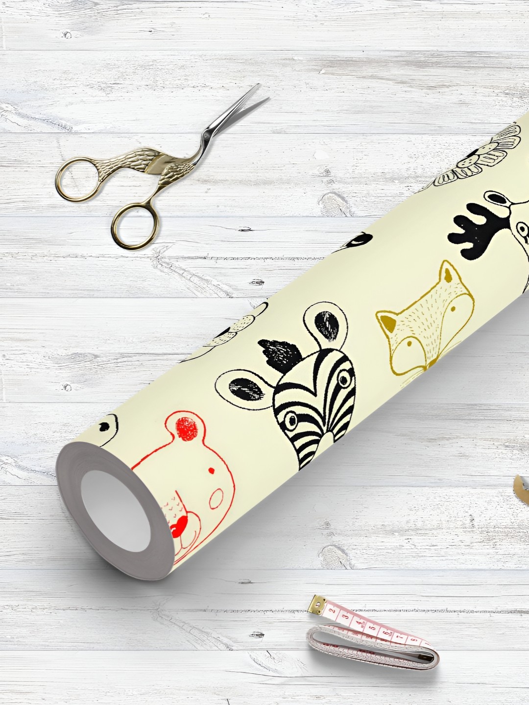

ArtzFolio Printed UV-Resistant Anti-Bacterial Hand-Drawn Forest Animals Peel & Stick Wallpaper, Multi