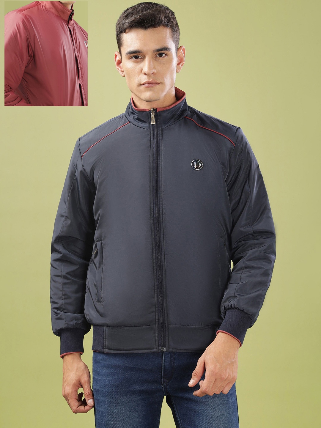 

Dollar Men Lightweight Bomber Jacket, Navy blue