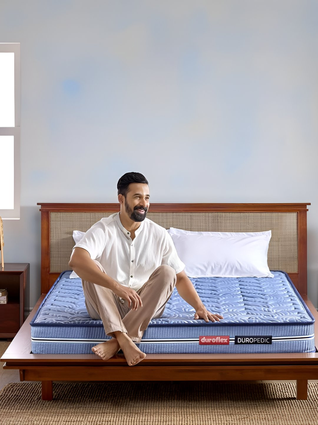 

Duroflex Up Right Orthopedic Support 5" Queen PU Bonded Foam Mattress (84x60 Inch), Blue