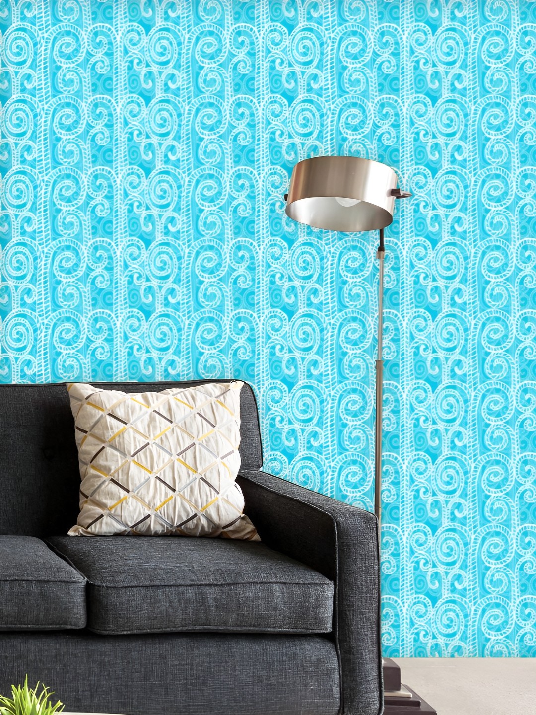 

ArtzFolio Printed UV-Resistant Anti-Bacterial Stylized Grass Peel & Stick Wallpaper, Multi