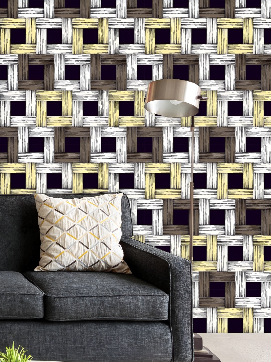 

ArtzFolio Printed UV-Resistant Anti-Bacterial Ethnic Boho Texture Peel & Stick Wallpaper, Multi