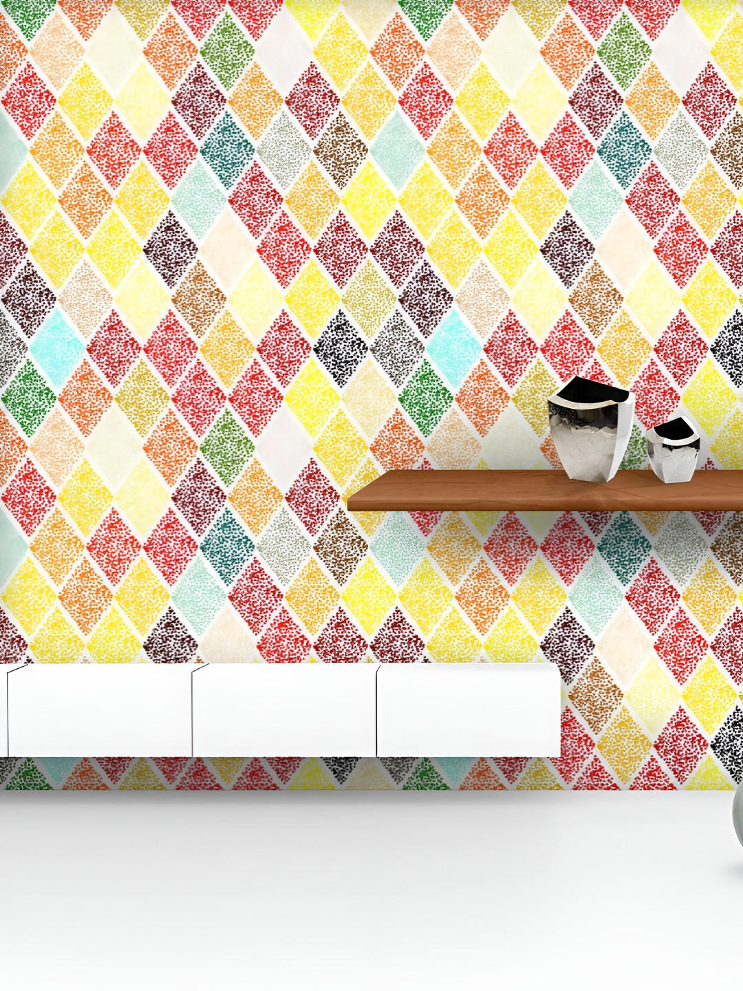 

ArtzFolio Printed UV-Resistant Anti-Bacterial Colorful Grunge Peel & Stick Wallpaper, Multi