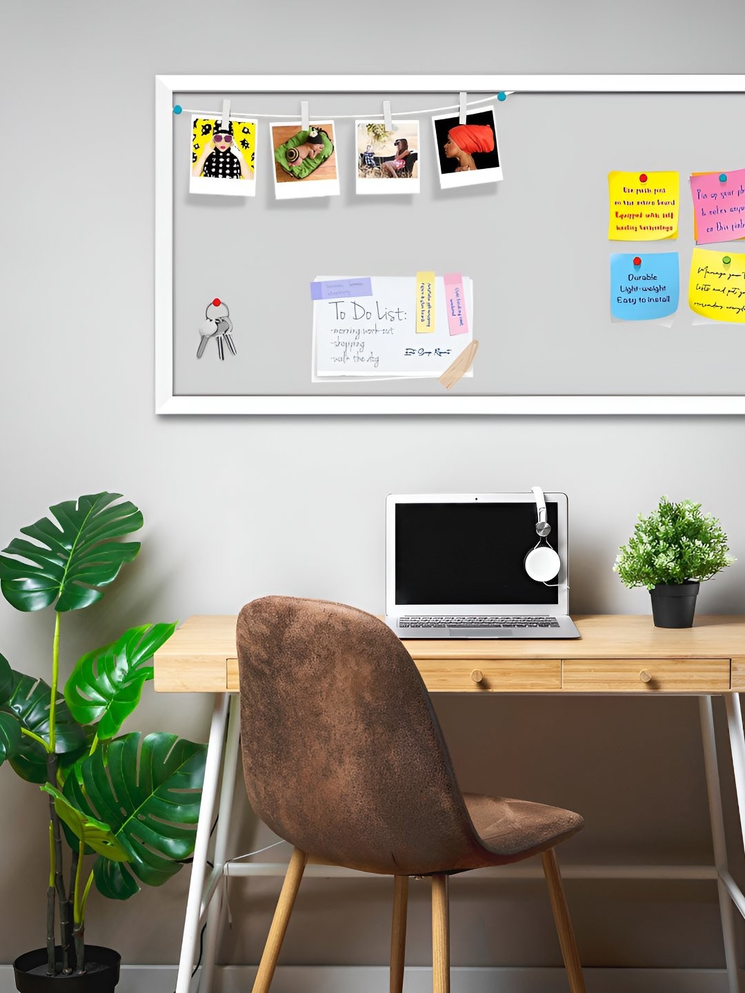 

ArtzFolio Wooden Notice Pin Board, Grey