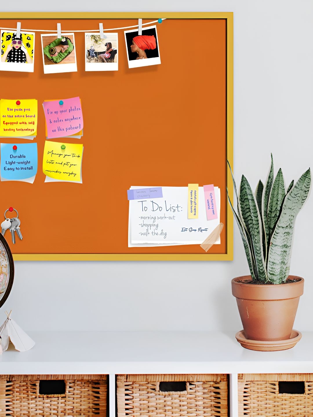 

ArtzFolio Wooden Notice Pin Board, Brown
