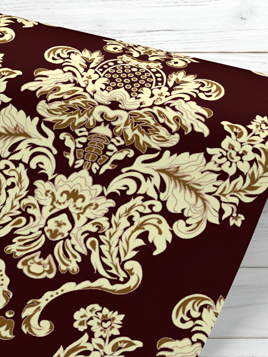 

ArtzFolio Maroon & Beige Printed UV Resistant Wallpaper