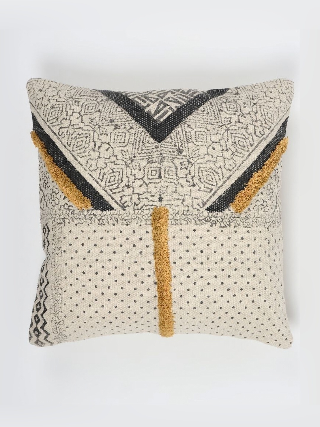 

Art Avenue White & Black Embroidered Cotton Square Cushion Covers
