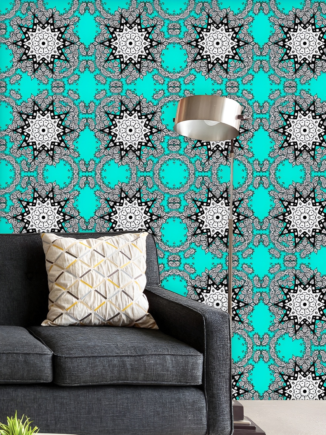 

ArtzFolio Printed UV-Resistant Anti-Bacterial Colorful Mandalas Peel & Stick Wallpaper, Multi