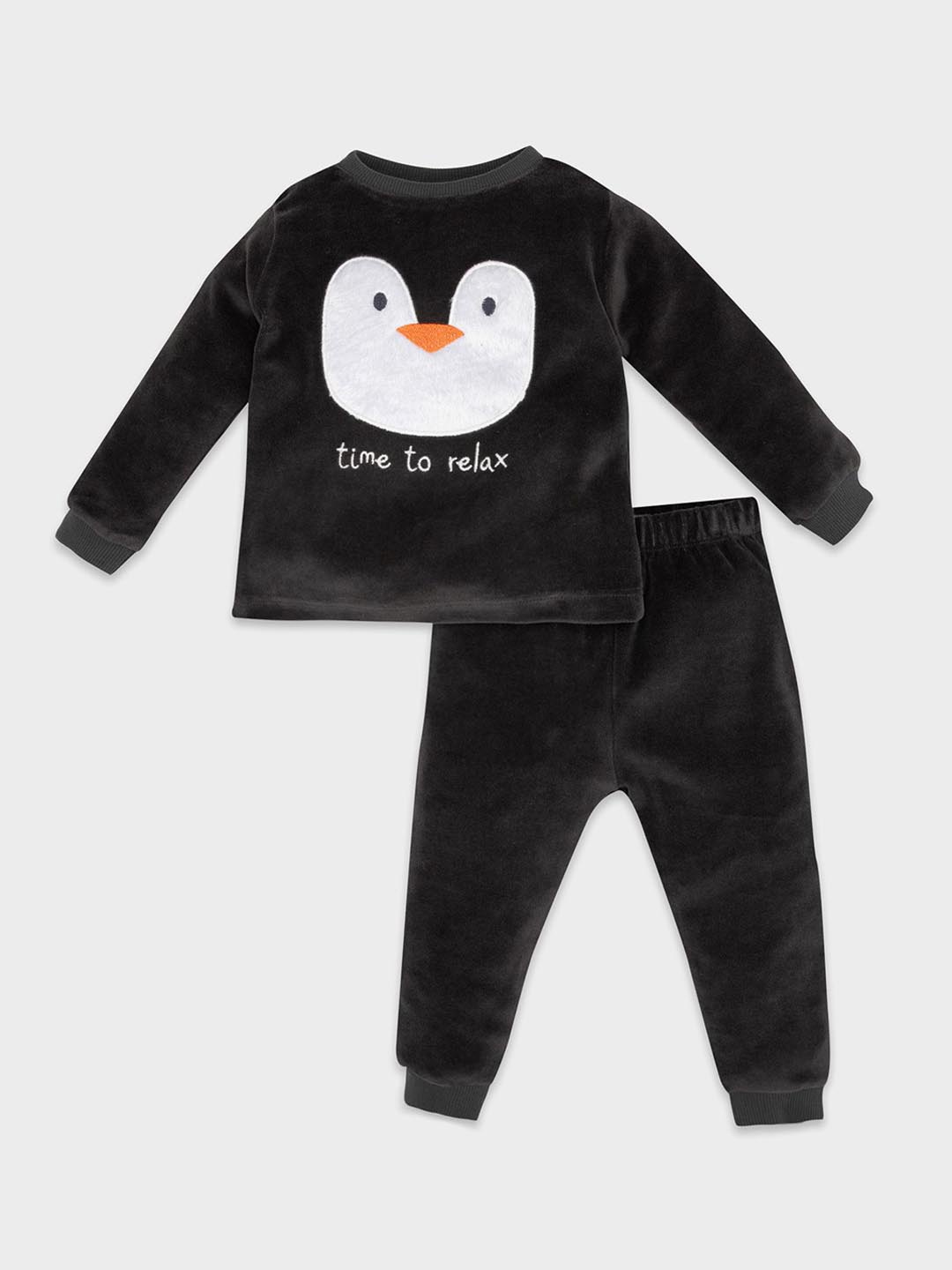 

DeFacto Infant Boys Graphic Printed Night Suit, Black