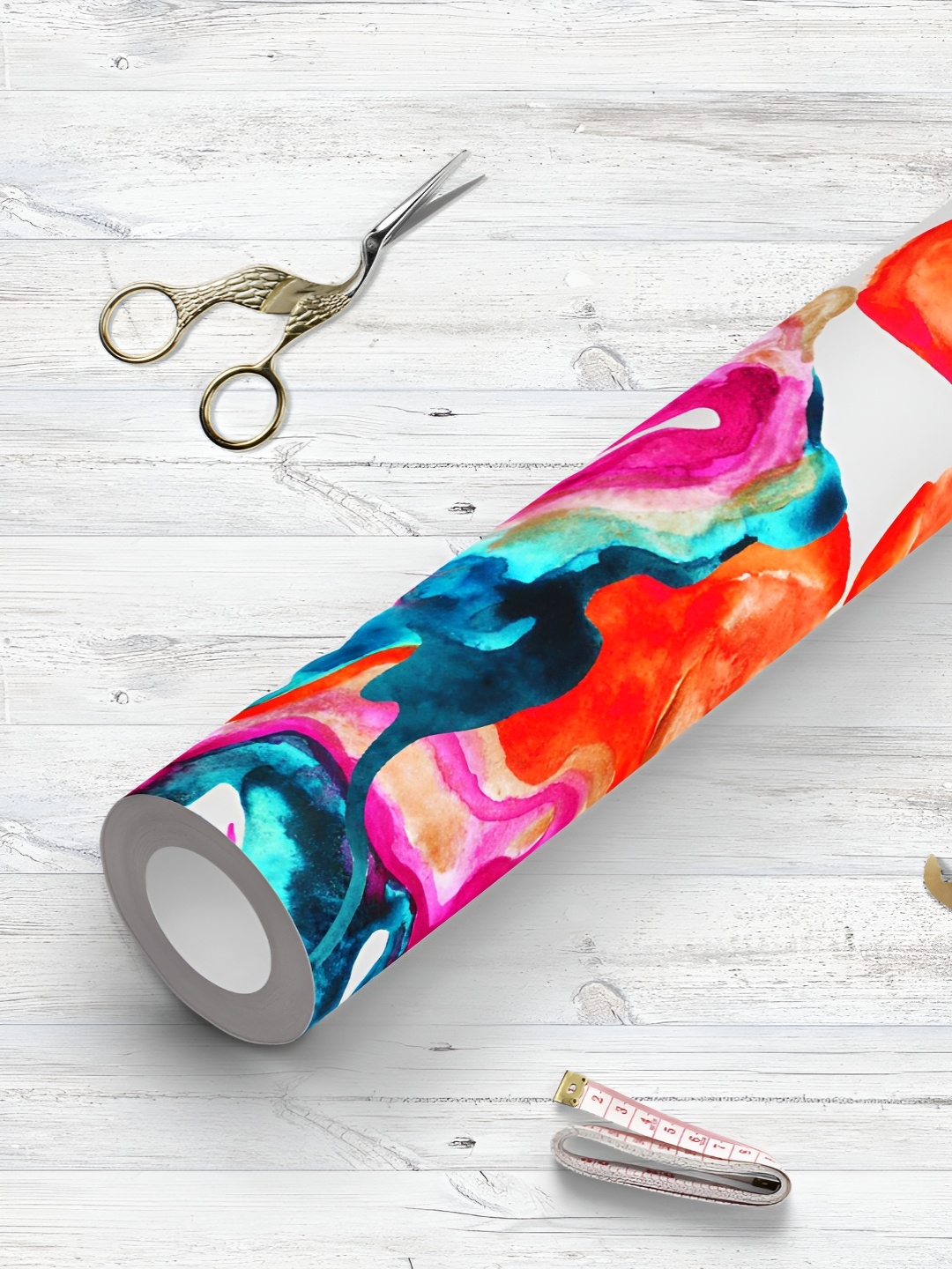 

ArtzFolio Blue & Pink Printed UV Resistant Wallpaper
