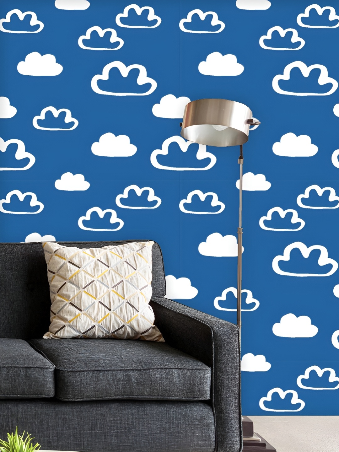 

ArtzFolio Blue & White Printed UV Resistant Wallpaper