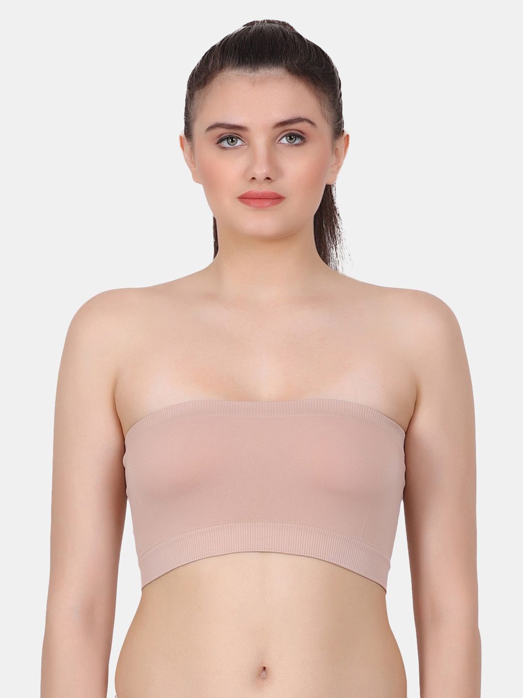 

Amour Secret Half Coverage Bandeau Bra, Pink
