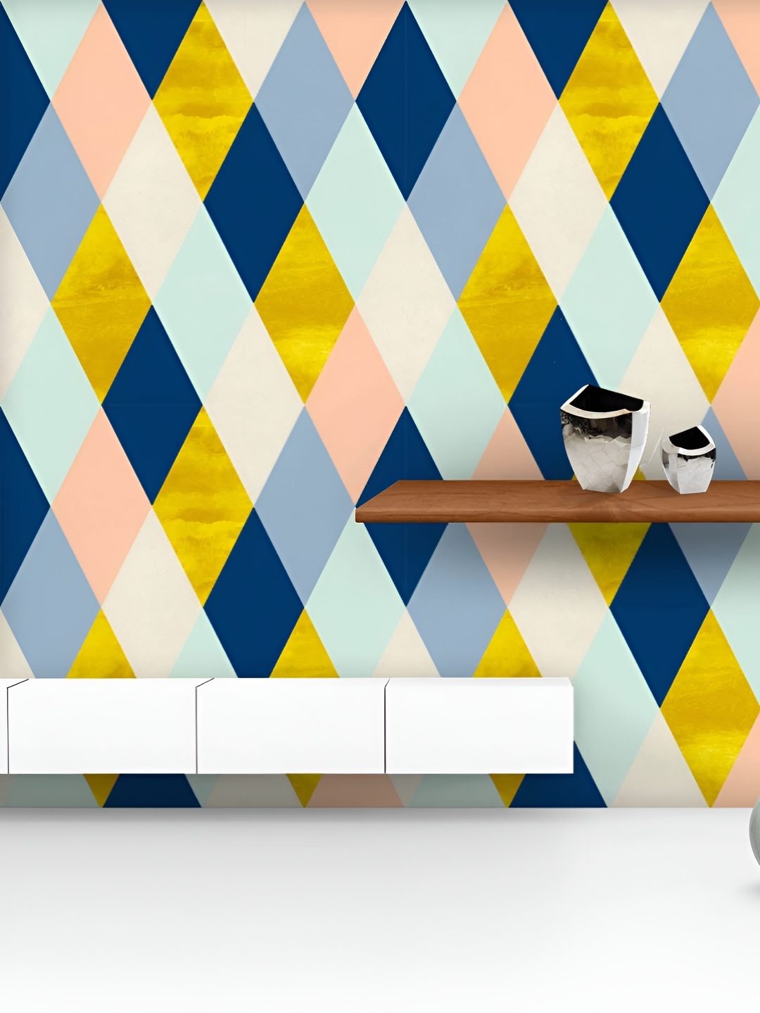 

ArtzFolio Printed UV-Resistant Anti-Bacterial Colorful Circles Peel & Stick Wallpaper, Multi