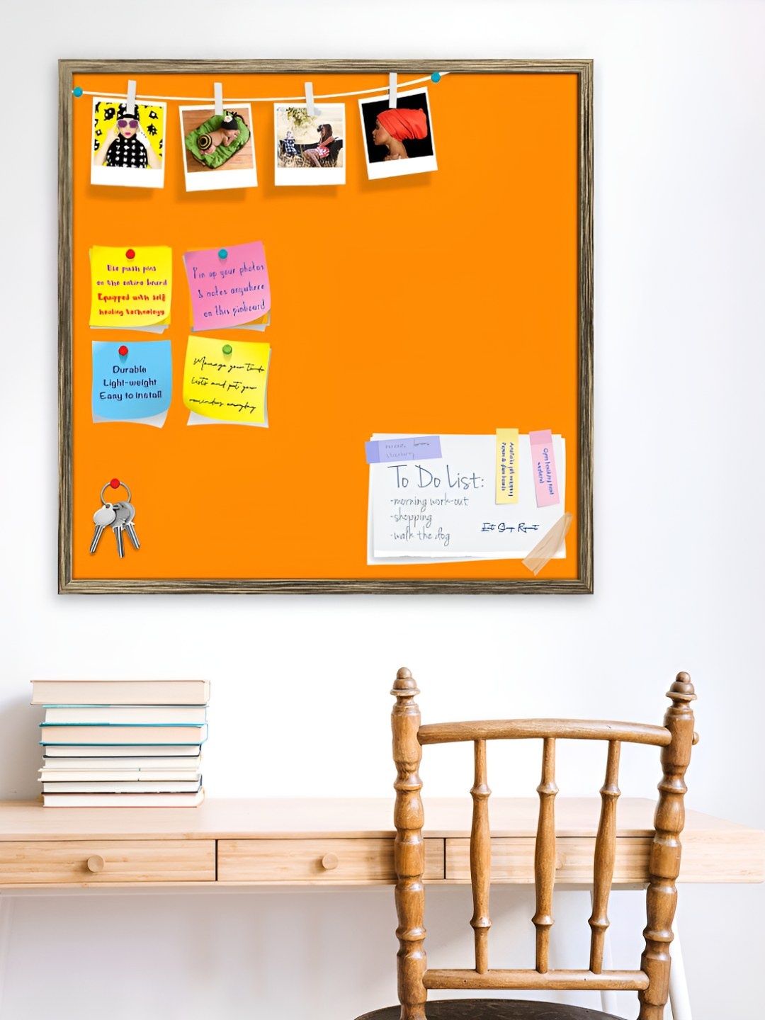 

ArtzFolio Wooden Notice Pin Board, Orange
