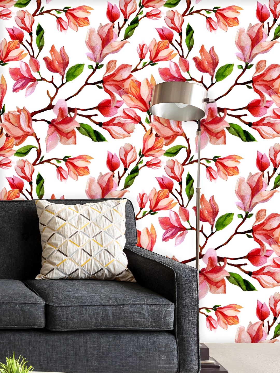 

ArtzFolio Printed UV-Resistant Anti-Bacterial Magnolia Flowers Peel & Stick Wallpaper, Multi