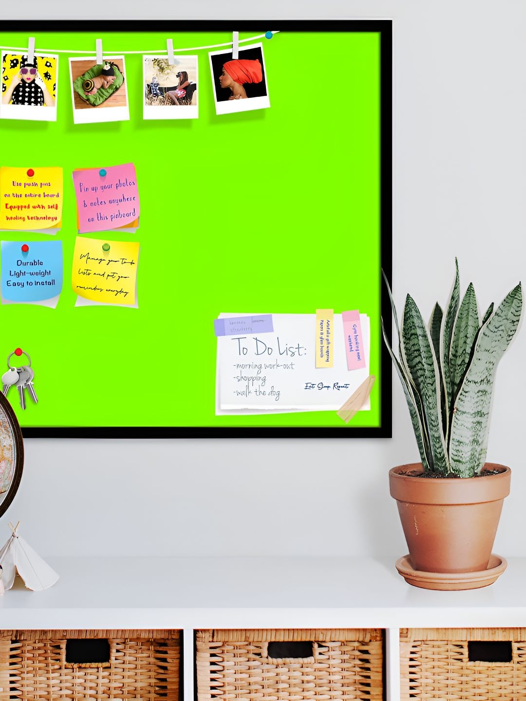

ArtzFolio Wooden Notice Pin Board, Green