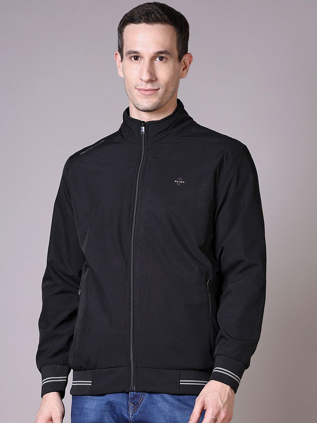 

V-Mart Men Bomber Jacket, Black