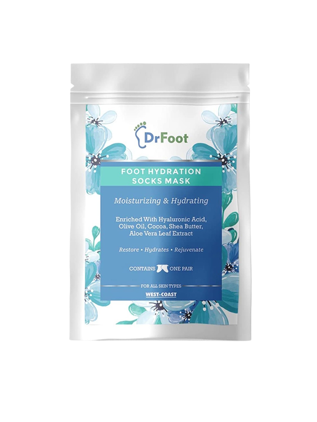 

Dr Foot Hydration Socks Peeling Mask With Hyaluronic Acid & Shea Butter - 50 g, Blue