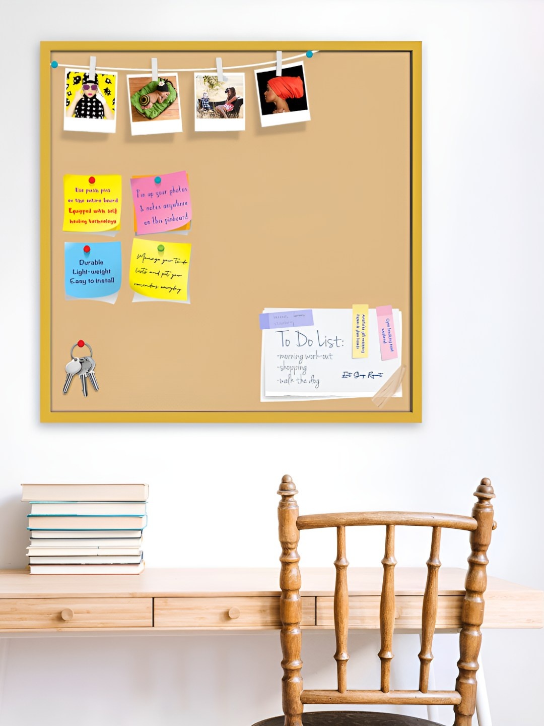 

ArtzFolio Wooden Notice Pin Board, Brown
