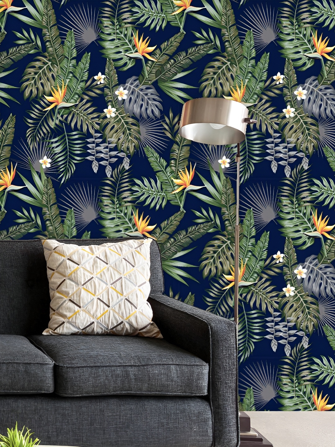 

ArtzFolio Printed UV-Resistant Anti-Bacterial Tropical Jungle Peel & Stick Wallpaper, Multi