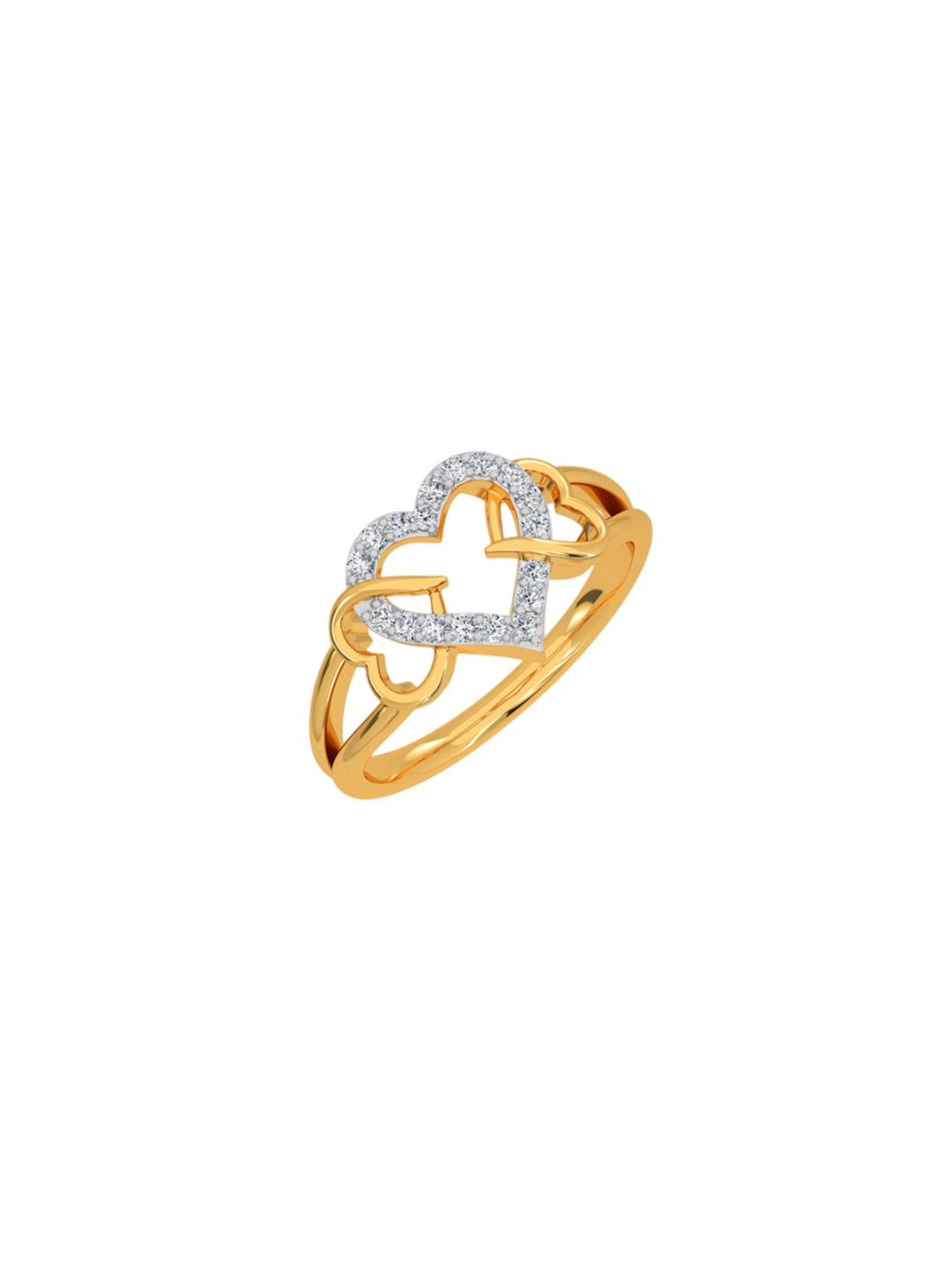 

KISNA DIAMOND AND GOLD JEWELLERY Women 14KT Diamond Finger Ring 1.92gm