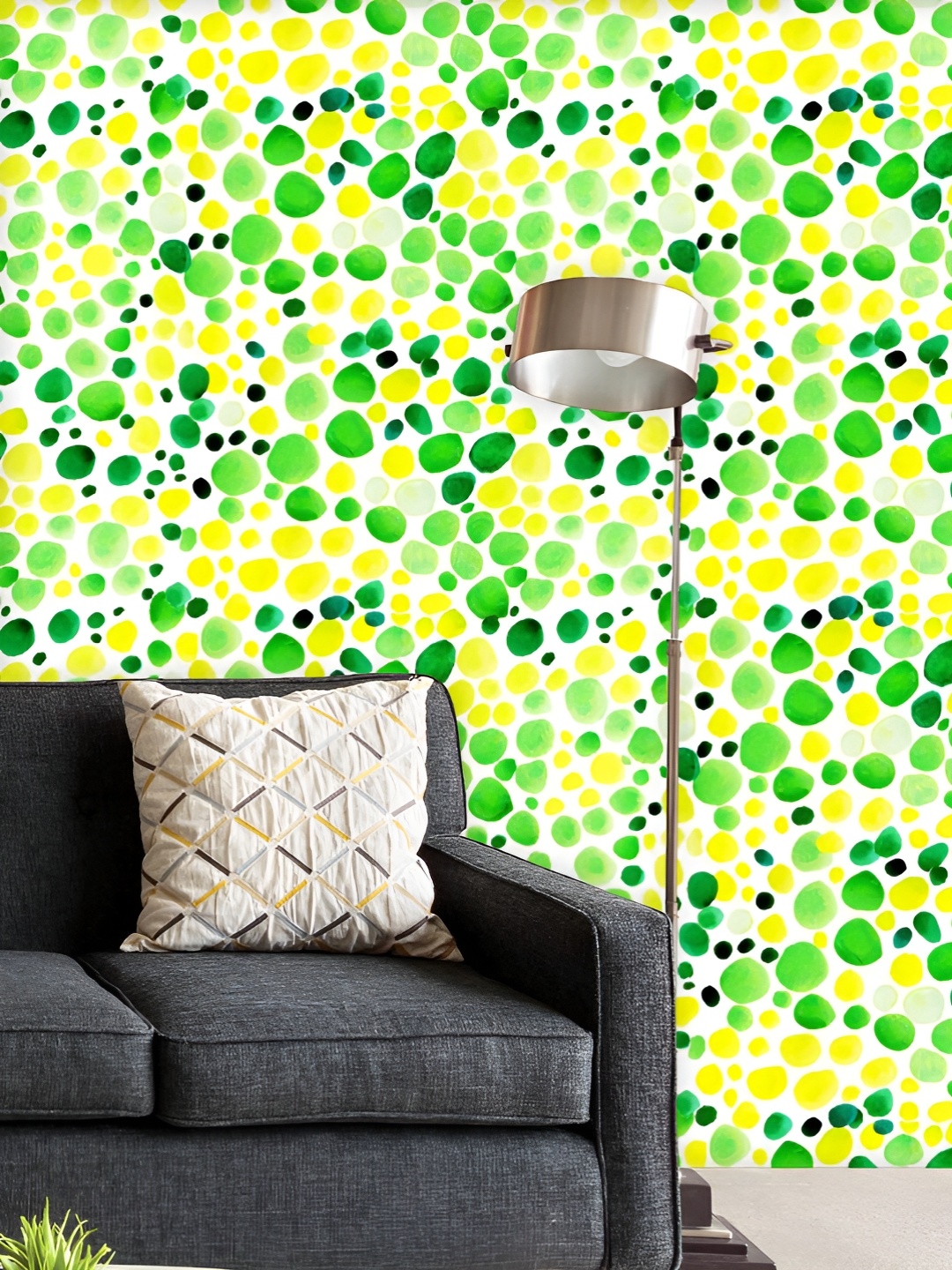 

ArtzFolio Printed UV-Resistant Anti-Bacterial Watercolor Dots Peel & Stick Wallpaper, Multi