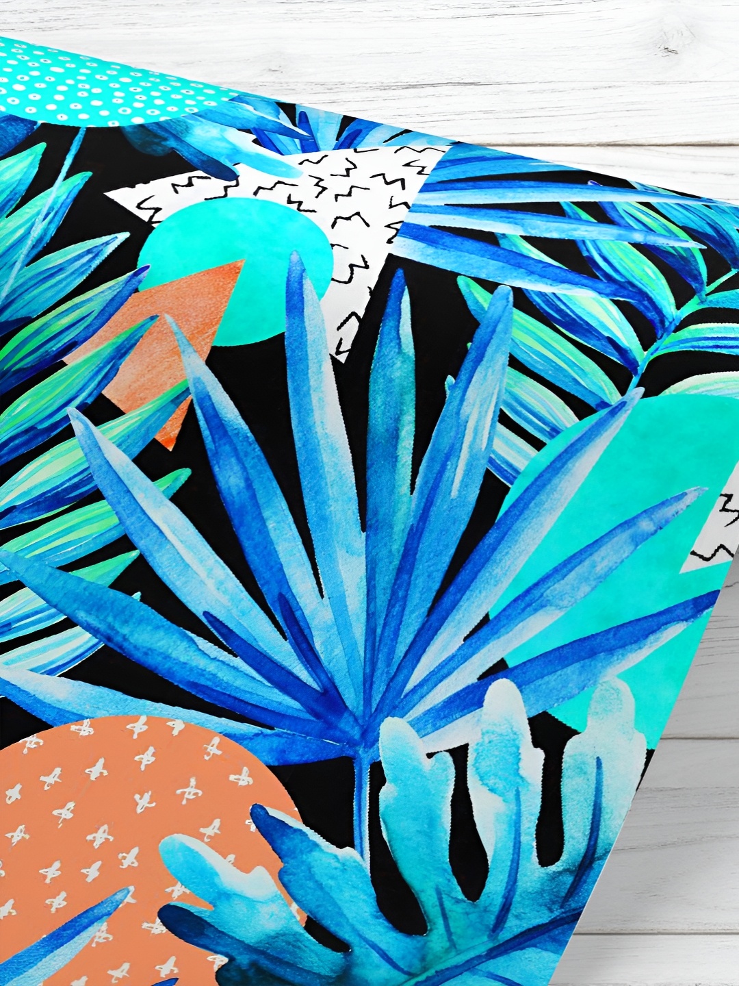 

ArtzFolio Printed UV-Resistant Anti-Bacterial Watercolor Doodle Tropical Leaves Peel & Stick Wallpaper, Multi