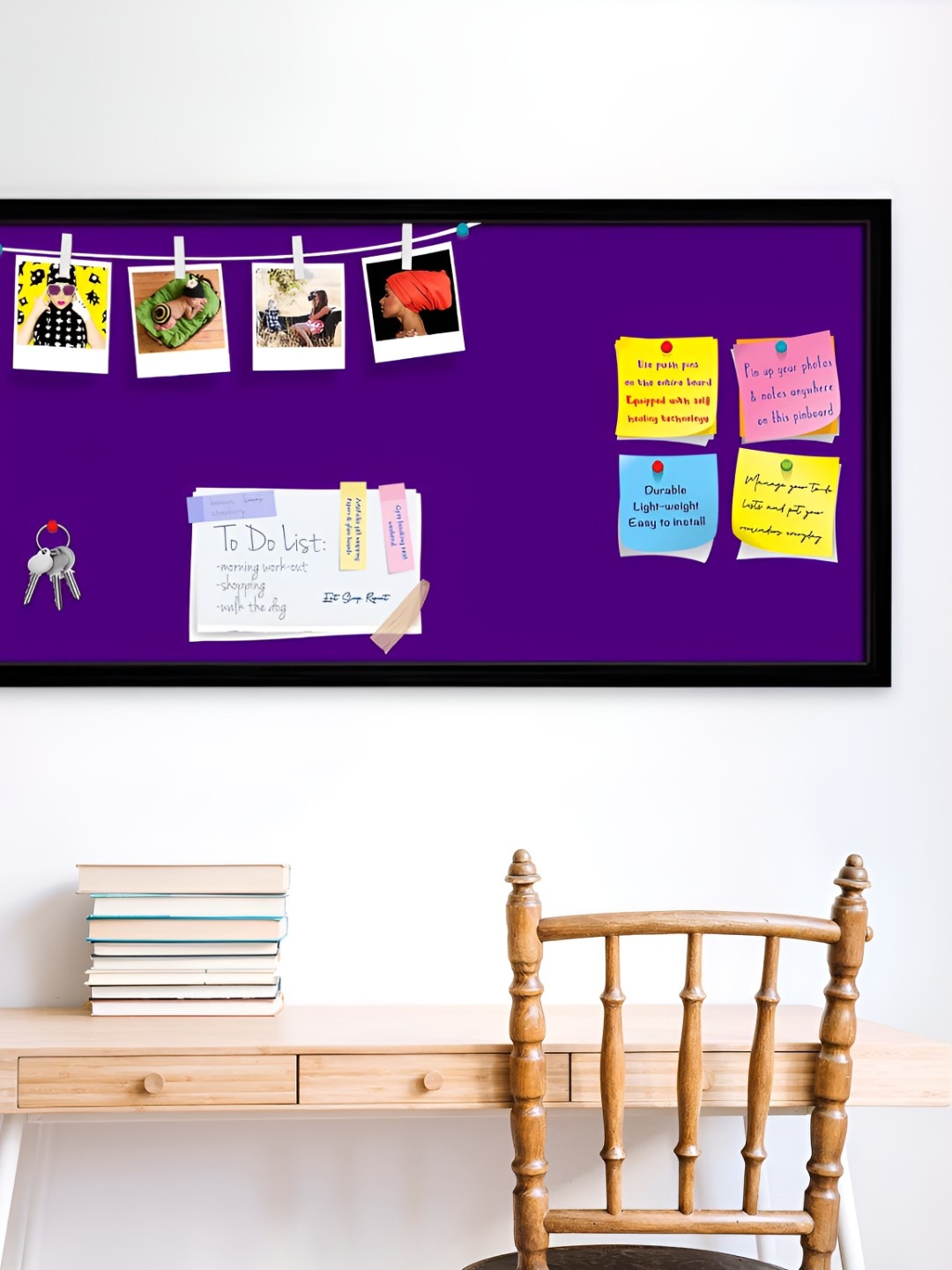 

ArtzFolio Wooden Notice Pin Board, Purple