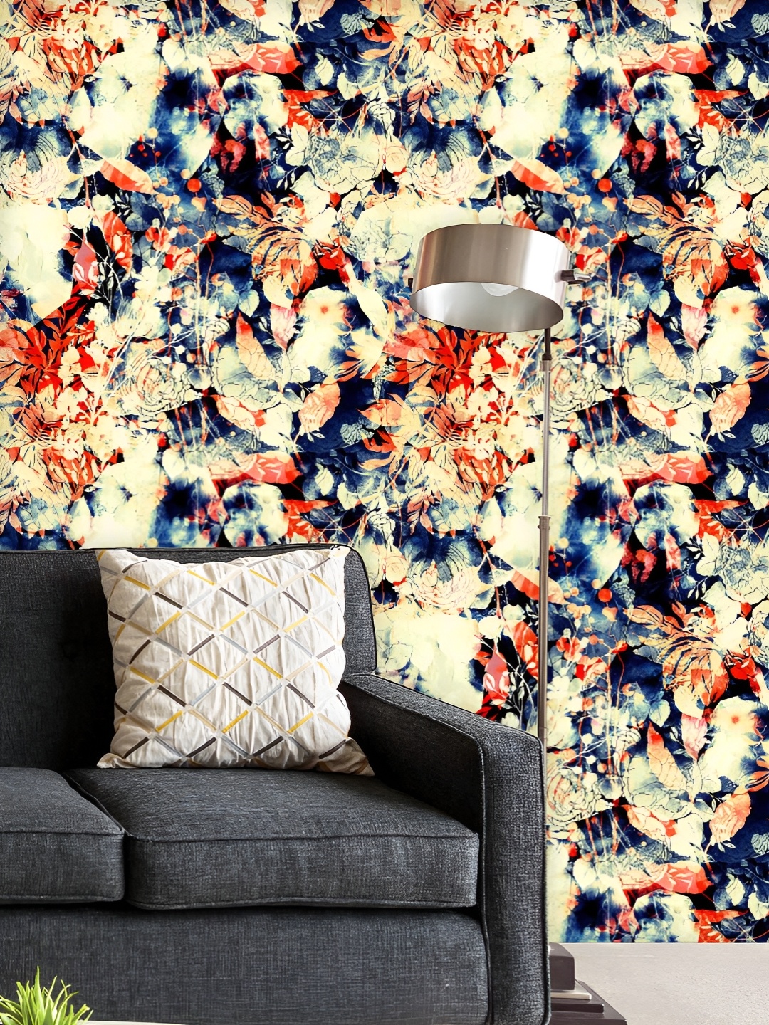 

ArtzFolio Printed UV-Resistant Anti-Bacterial Flowers Leaves Imprints Peel & Stick Wallpaper, Multi