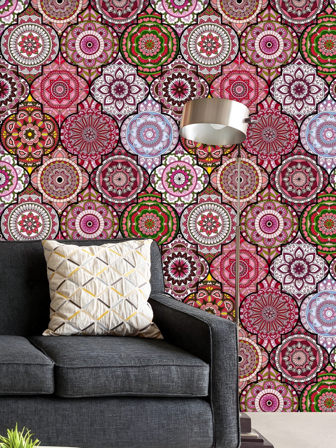 

ArtzFolio Printed UV-Resistant Anti-Bacterial Vintage Motifs Art Peel & Stick Wallpaper, Multi