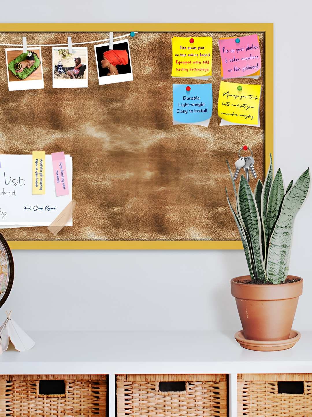 

ArtzFolio Wooden Notice Pin Board, Multi