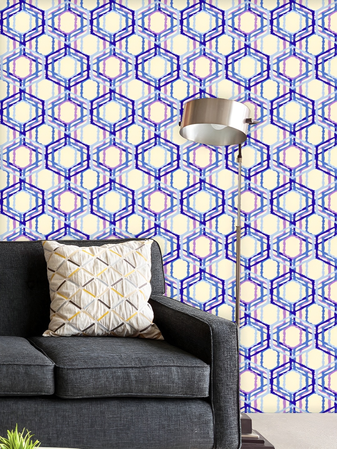 

ArtzFolio Printed UV-Resistant Anti-Bacterial Traditional Boho Peel & Stick Wallpaper, Multi