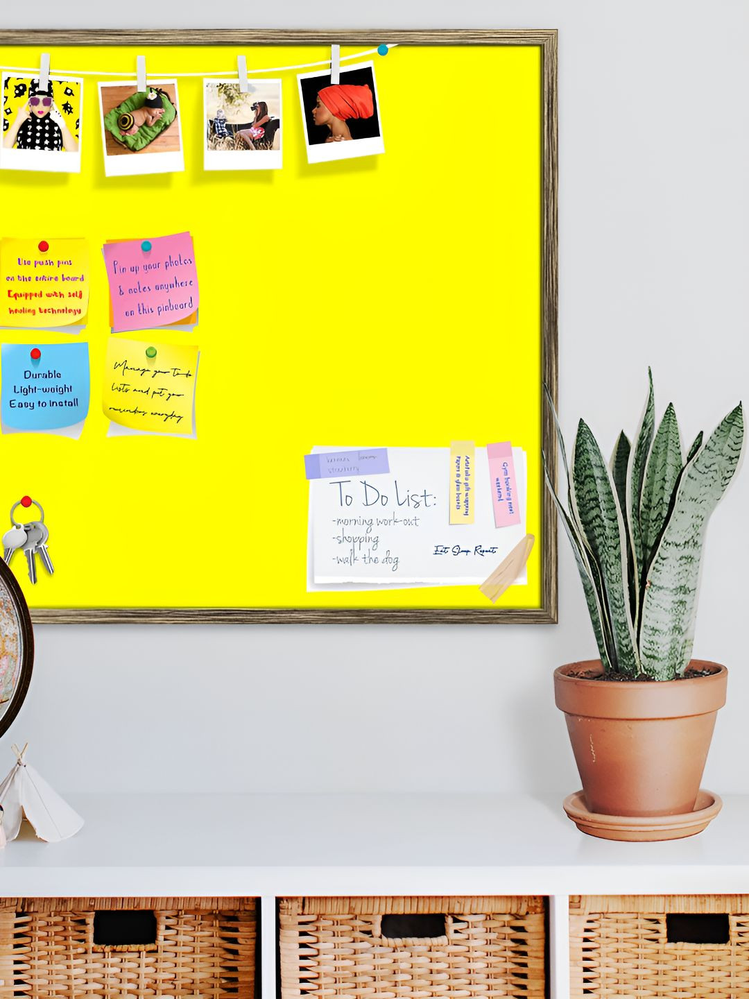 

ArtzFolio Wooden Notice Pin Board, Yellow