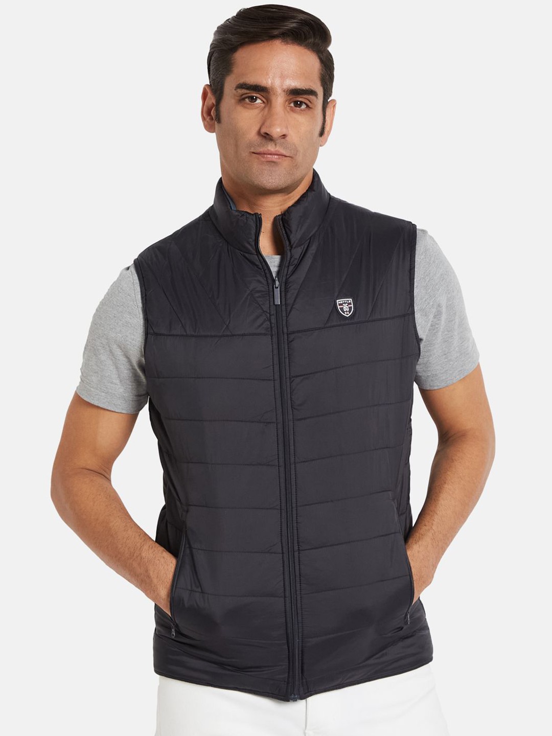 

METTLE Men Jacket, Navy blue