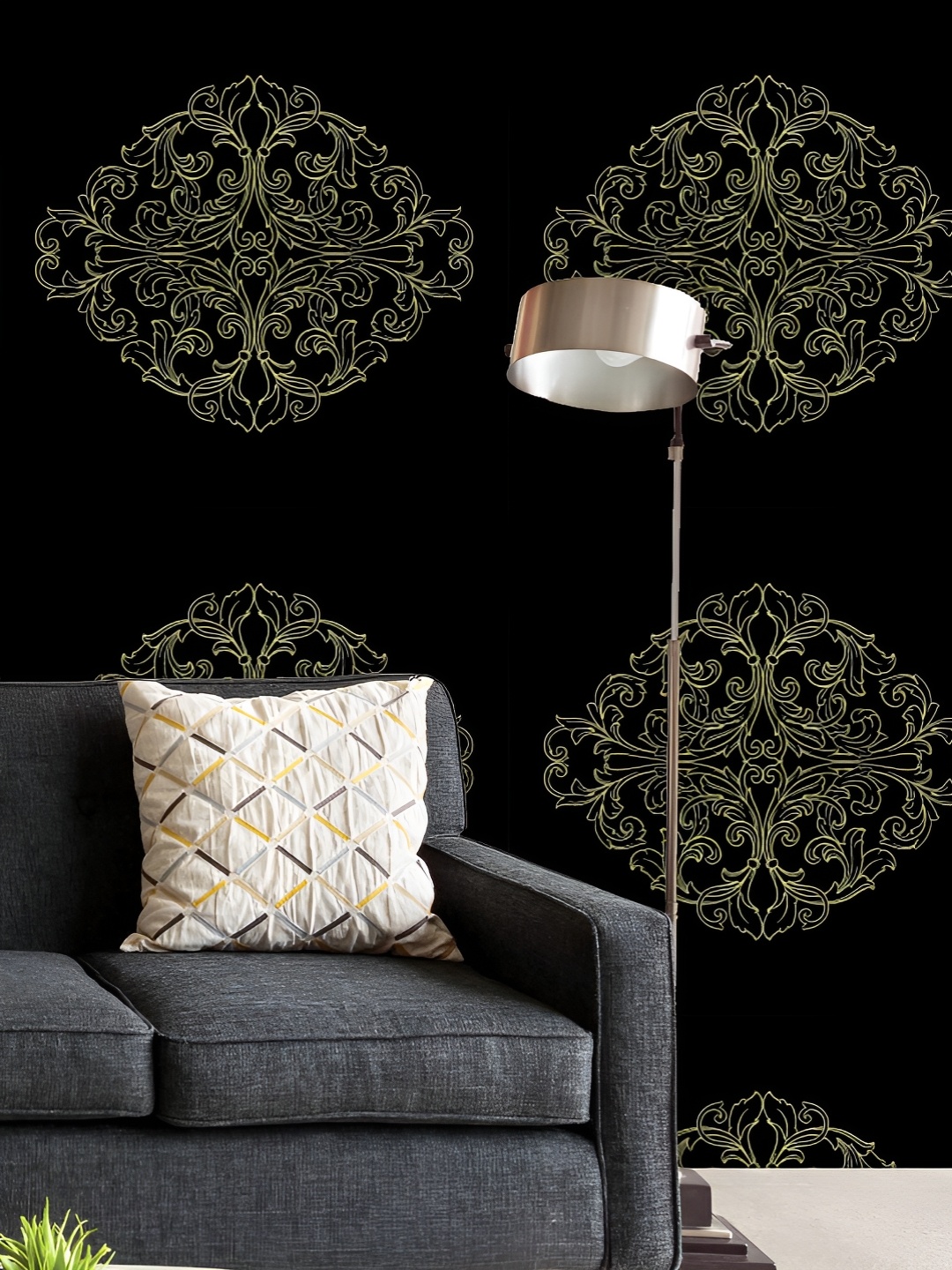 

ArtzFolio Printed UV-Resistant Anti-Bacterial Peel & Stick Wallpaper, Black