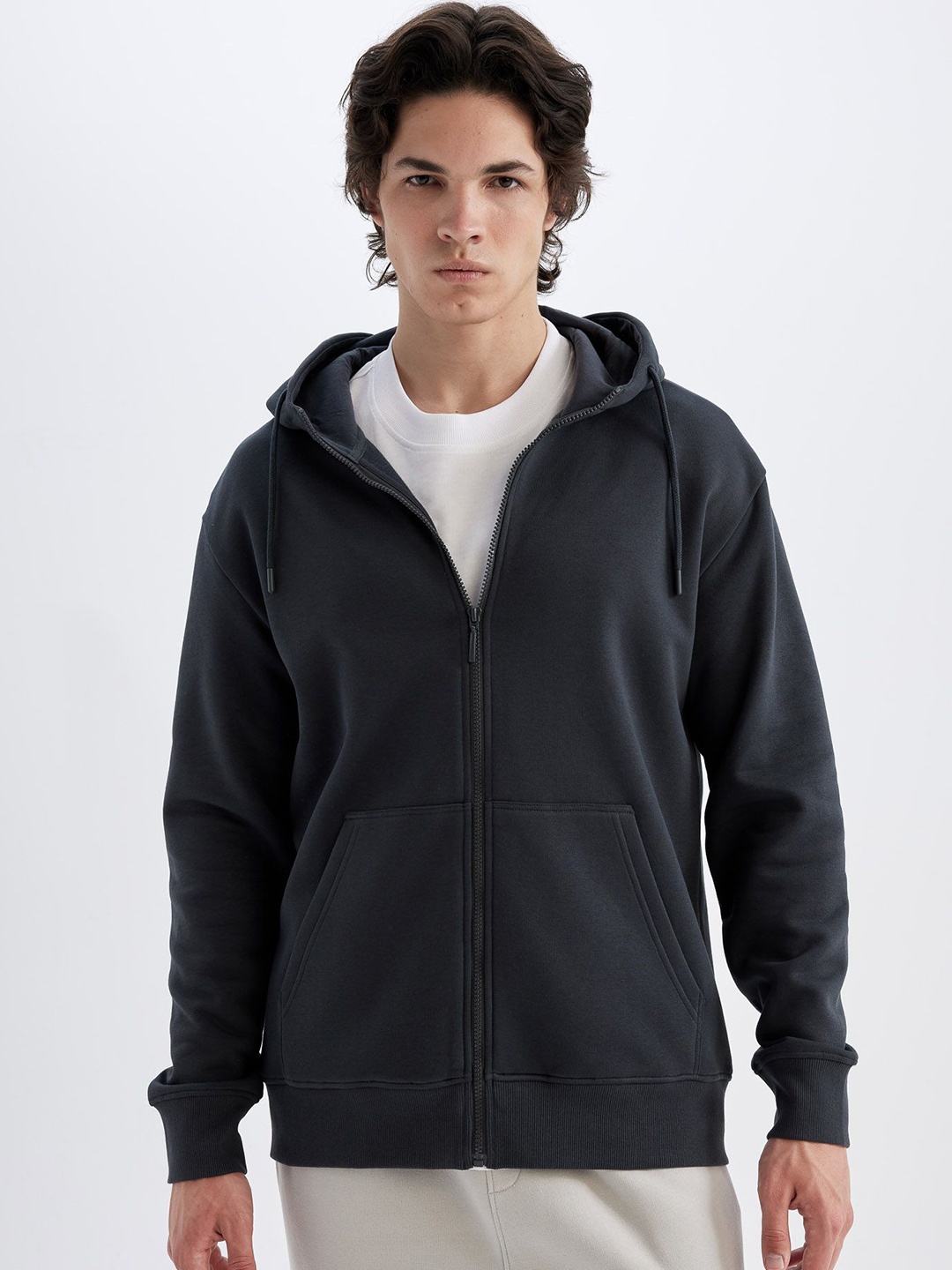 

DeFacto Men Long Sleeves Hooded Sweaters, Teal
