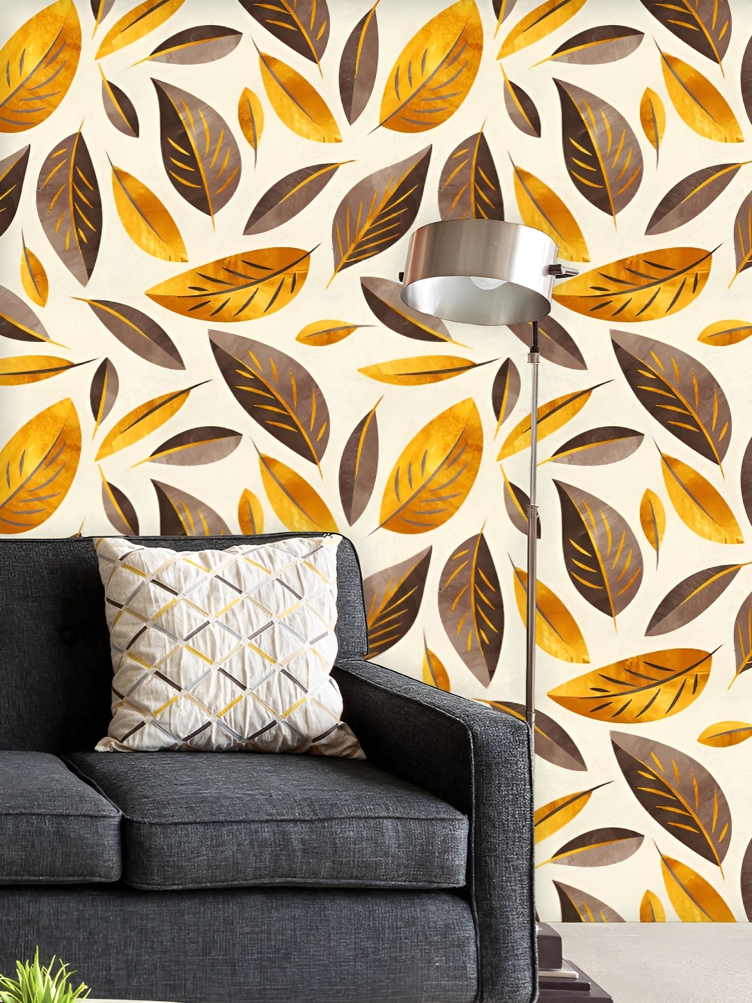 

ArtzFolio Printed UV-Resistant Anti-Bacterial Botanical Leaves Pattern Peel & Stick Wallpaper, Multi