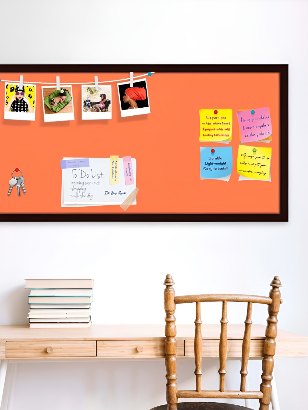 

ArtzFolio Wooden Notice Pin Board, Orange