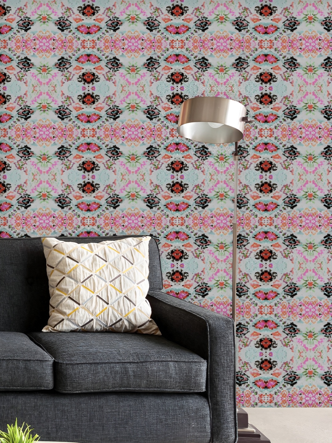 

ArtzFolio Printed UV-Resistant Anti-Bacterial African Aztec Geometric Art Peel & Stick Wallpaper, Multi