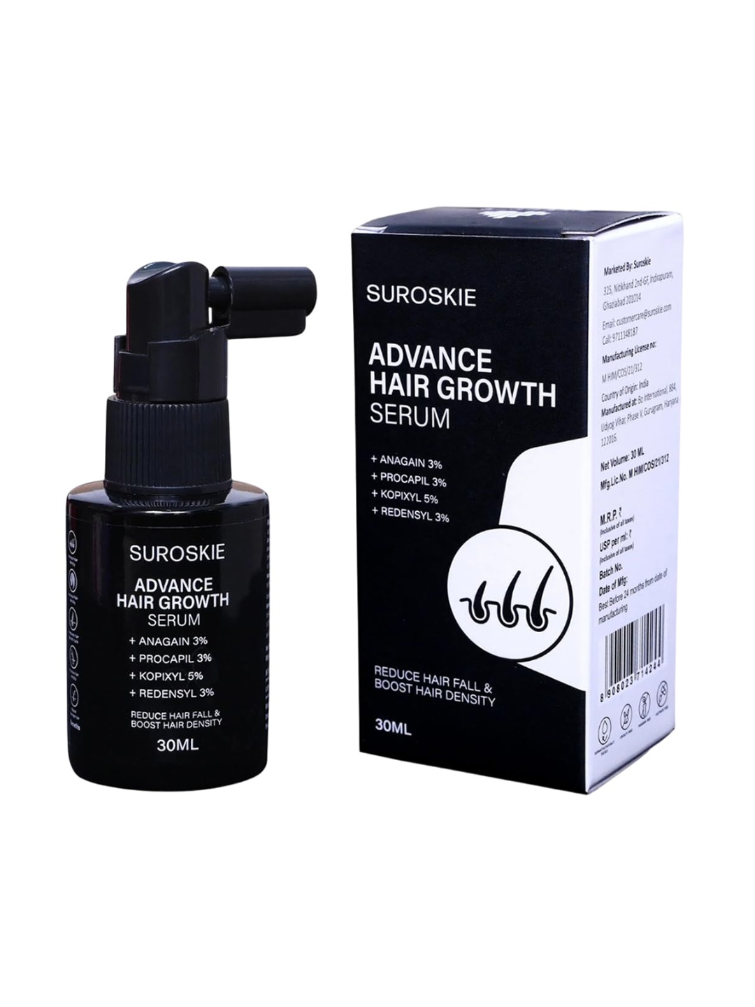 

SUROSKIE Advanced Hair Growth Serum - 30 ml, White