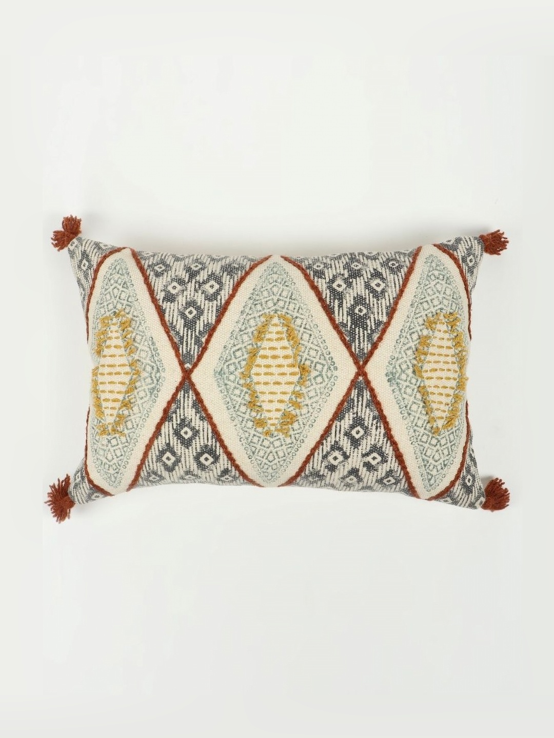 

Art Avenue Green & Brown Ethnic Motifs Cotton Rectangle Cushion Covers
