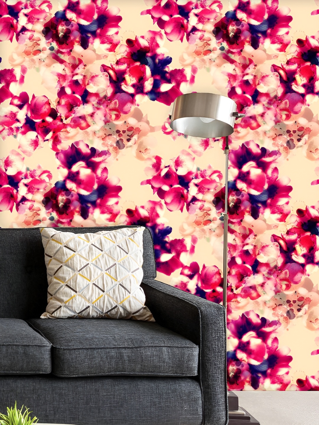 

ArtzFolio Printed UV-Resistant Anti-Bacterial Watercolor Flowers Peel & Stick Wallpaper, Multi