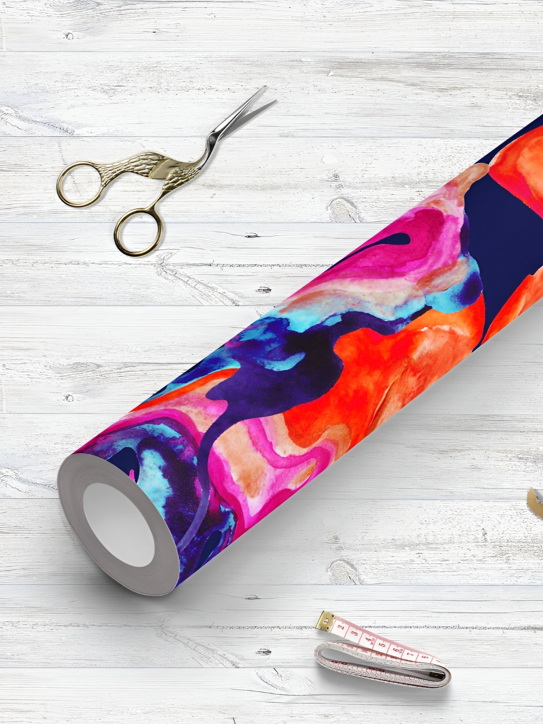 

ArtzFolio Blue & Pink Abstract Printed UV Resistant Wallpaper