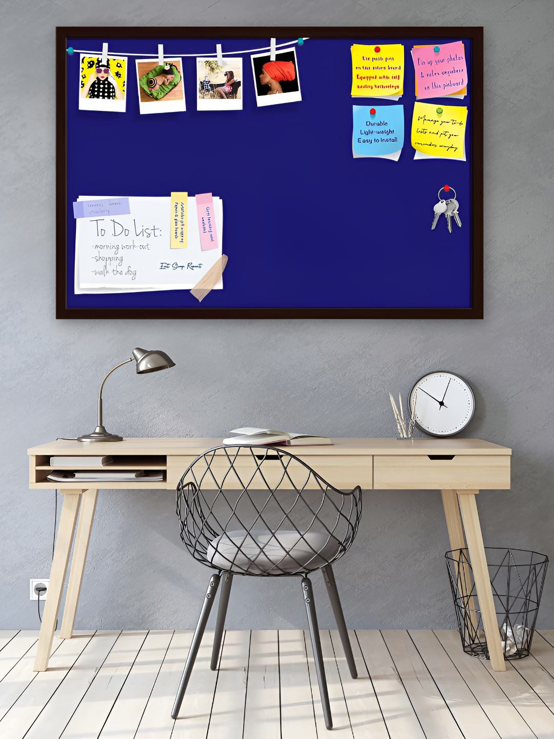 

ArtzFolio Wooden Notice Pin Board, Blue