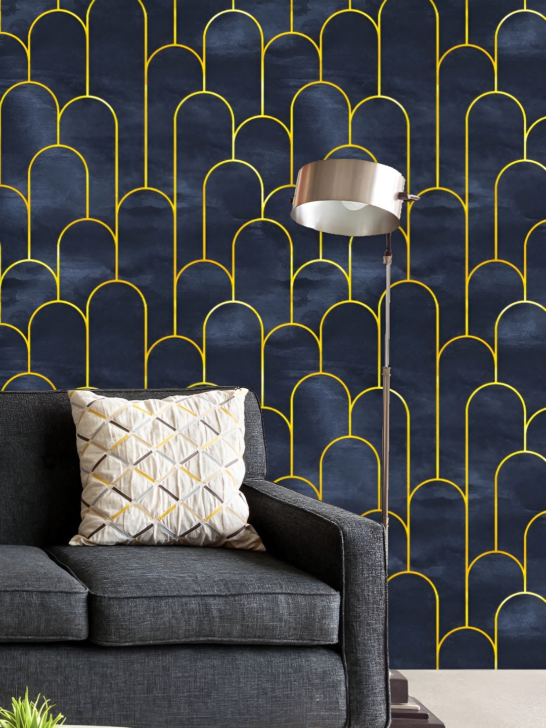 

ArtzFolio Printed UV-Resistant Anti-Bacterial Geometric Pattern Peel & Stick Wallpaper, Multi