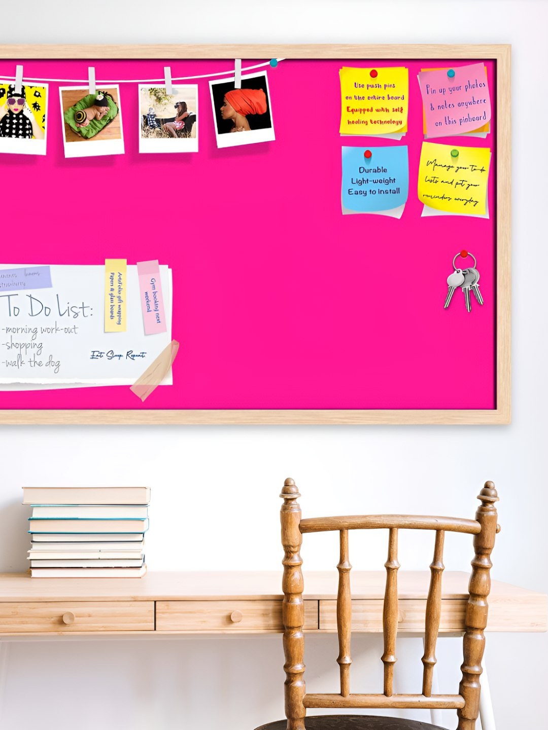 

ArtzFolio Wooden Notice Pin Board, Pink